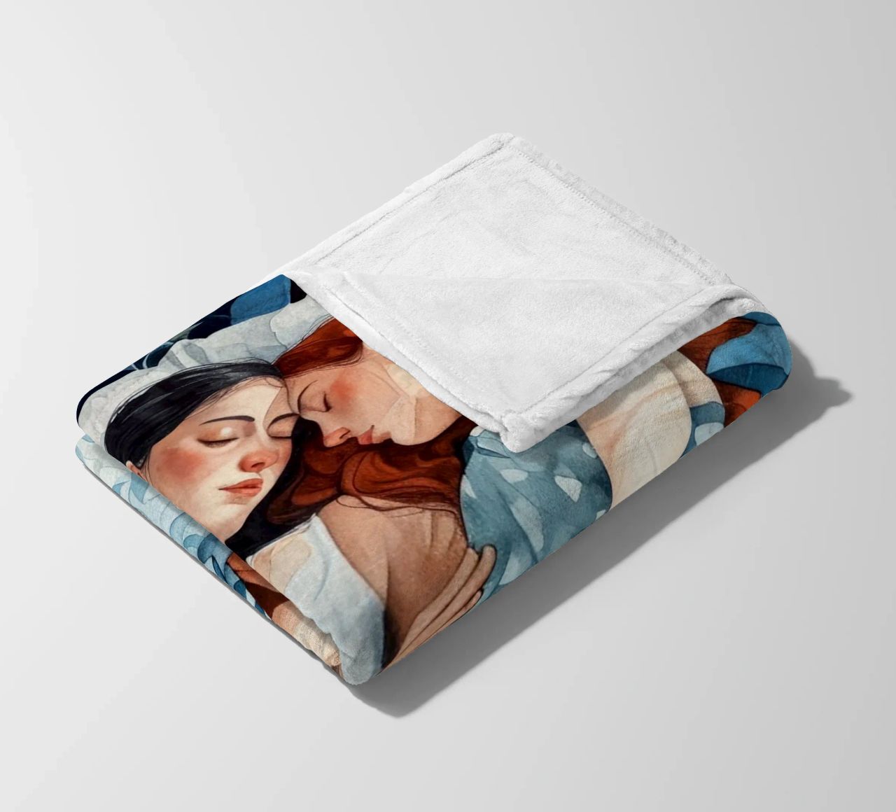 L'amore è nell'aria pittura digitale ad acquerello coperta in pile da Justyna Jaszke JBJart