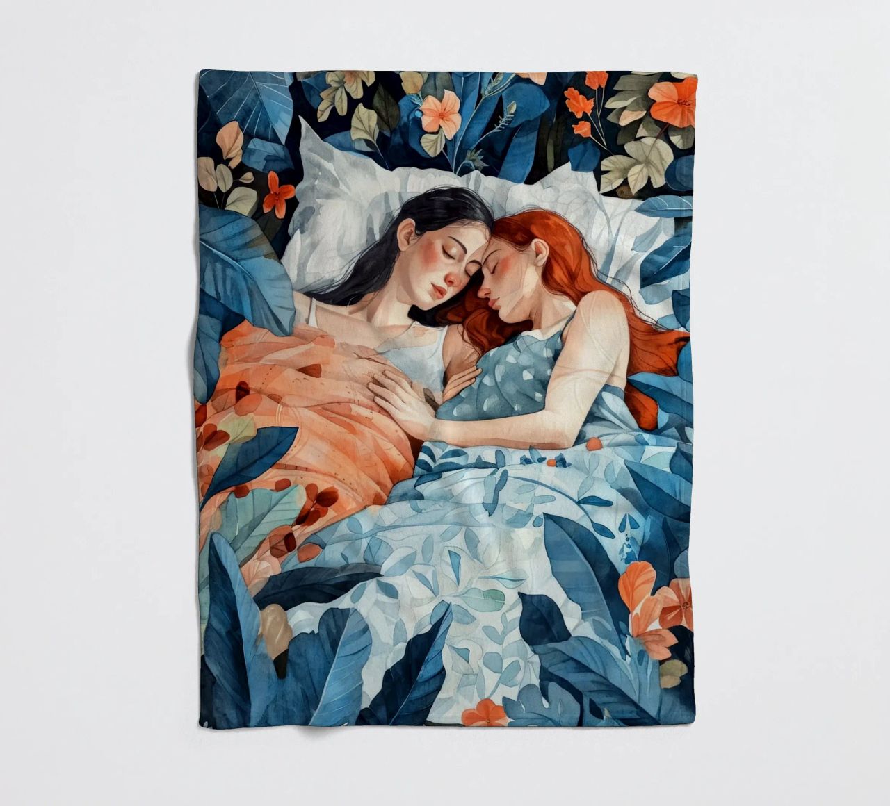 L'amore è nell'aria pittura digitale ad acquerello coperta in pile da Justyna Jaszke JBJart
