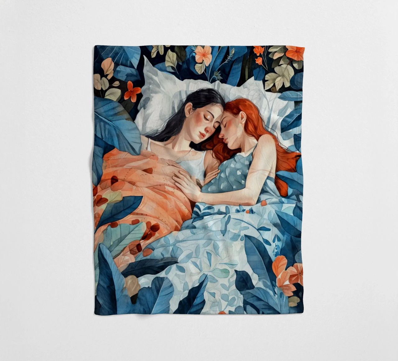 L'amore è nell'aria pittura digitale ad acquerello coperta in pile da Justyna Jaszke JBJart