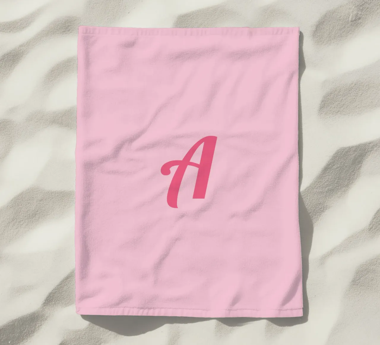 Letter A beach towel by Léa Lefebvre Photography