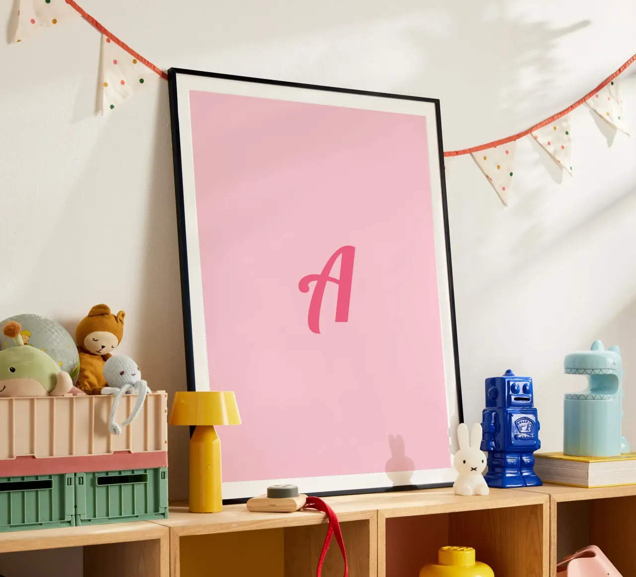 Lettera A poster con telaio in plastica da Léa Lefebvre Photography