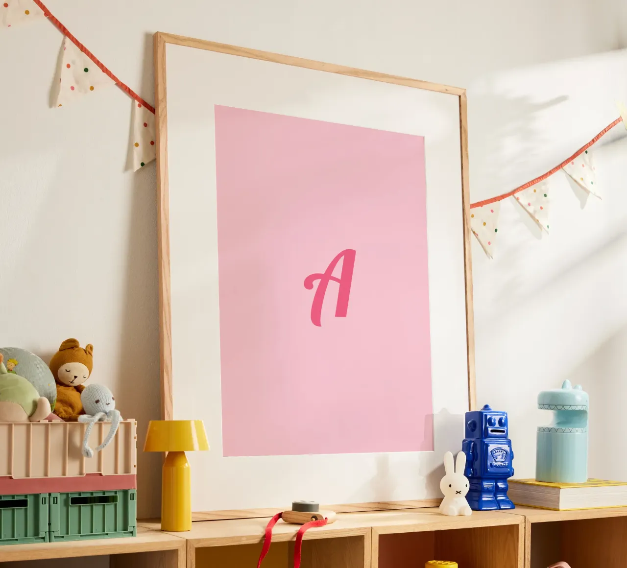 Lettera A poster con telaio in plastica da Léa Lefebvre Photography