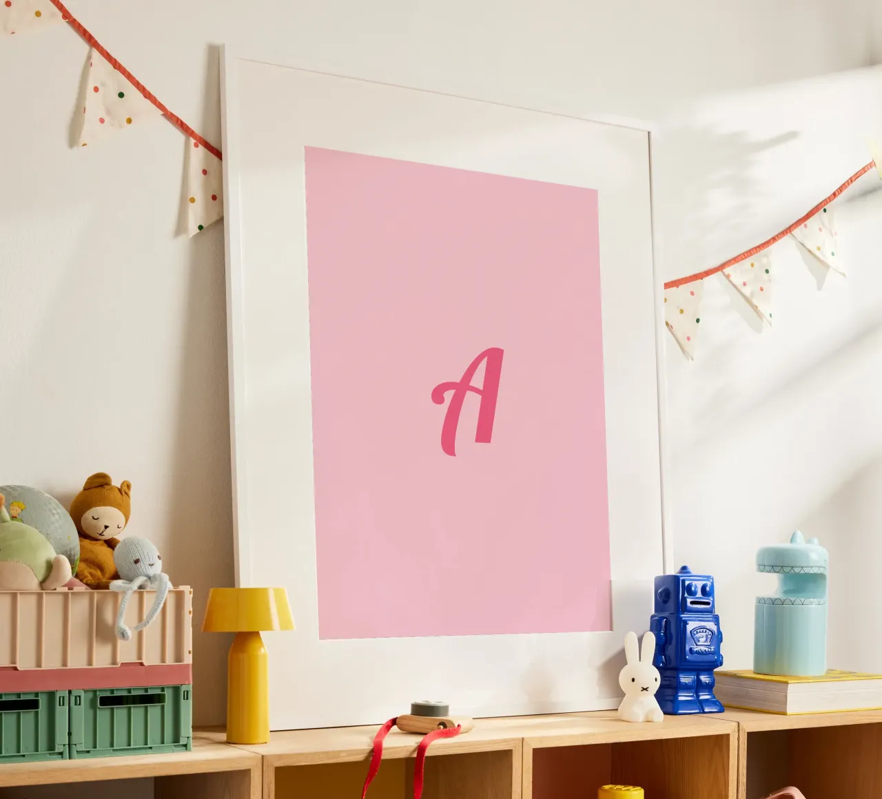 Lettera A poster con telaio in plastica da Léa Lefebvre Photography