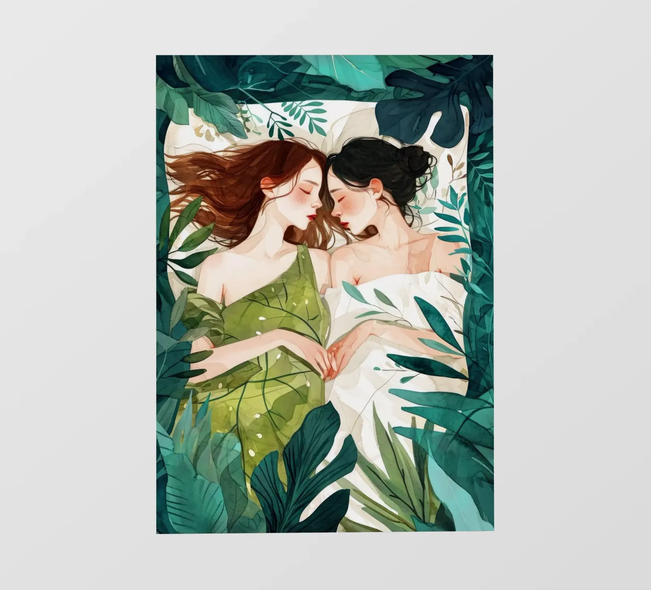 L'amore è nell'aria pittura digitale ad acquerello pellicola backlit da Justyna Jaszke JBJart