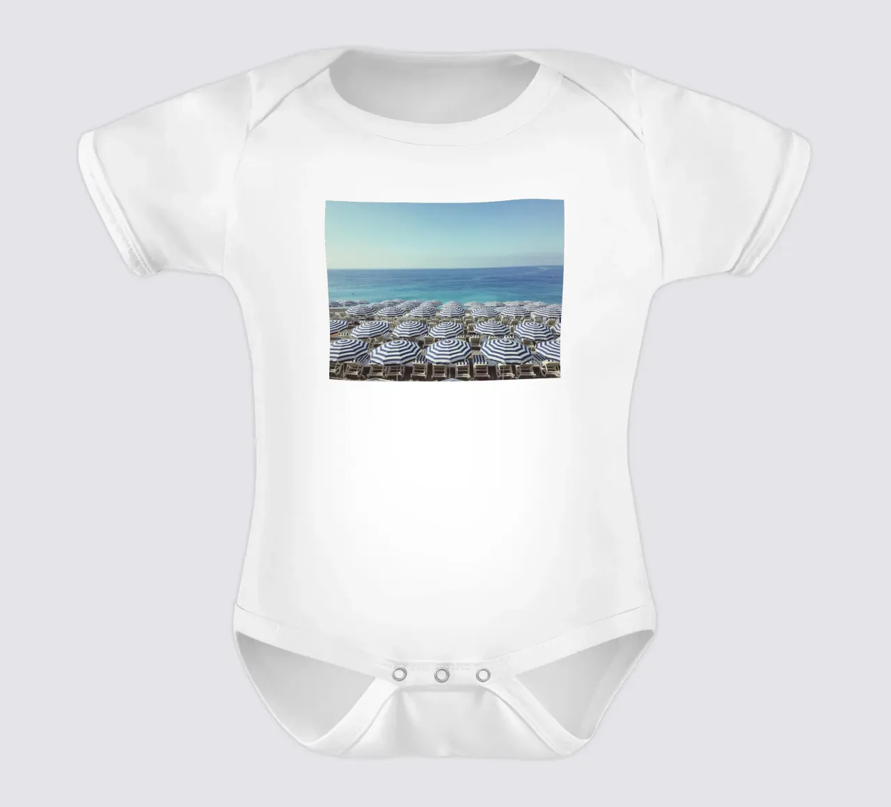 Sud della Francia Umbrella Beach Club body neonato maniche corte da TheTravelClub