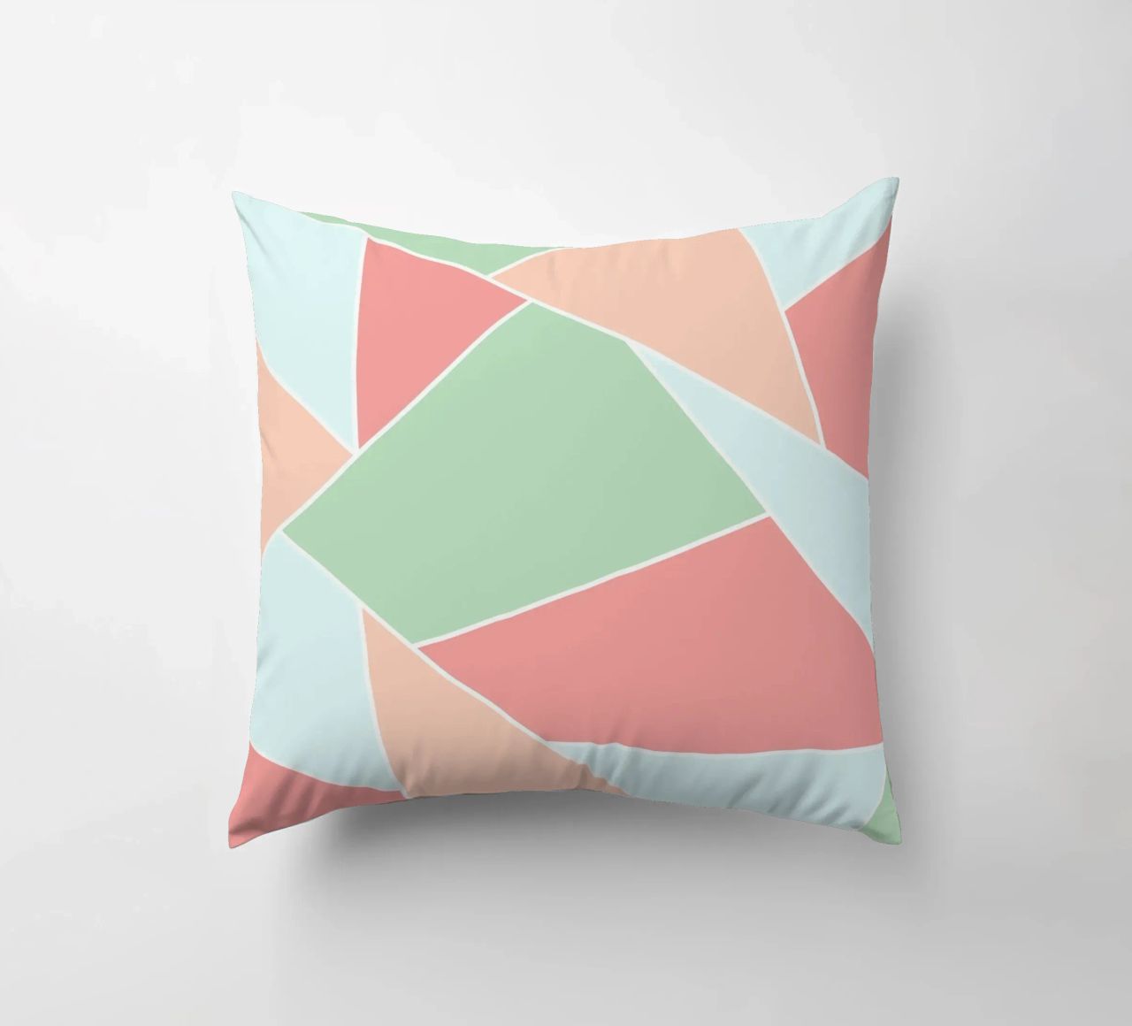 Pastel geometric pattern cuscino da BAINAI