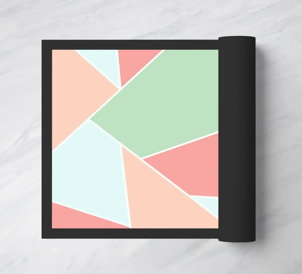 Pastel geometric pattern felpudo de BAINAI