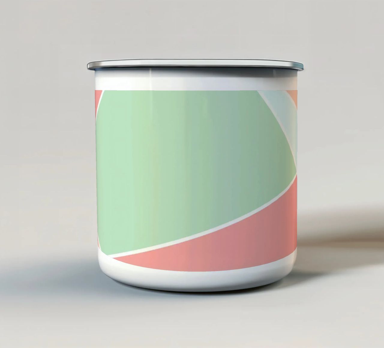 Pastel geometric pattern tazza in smalto da BAINAI