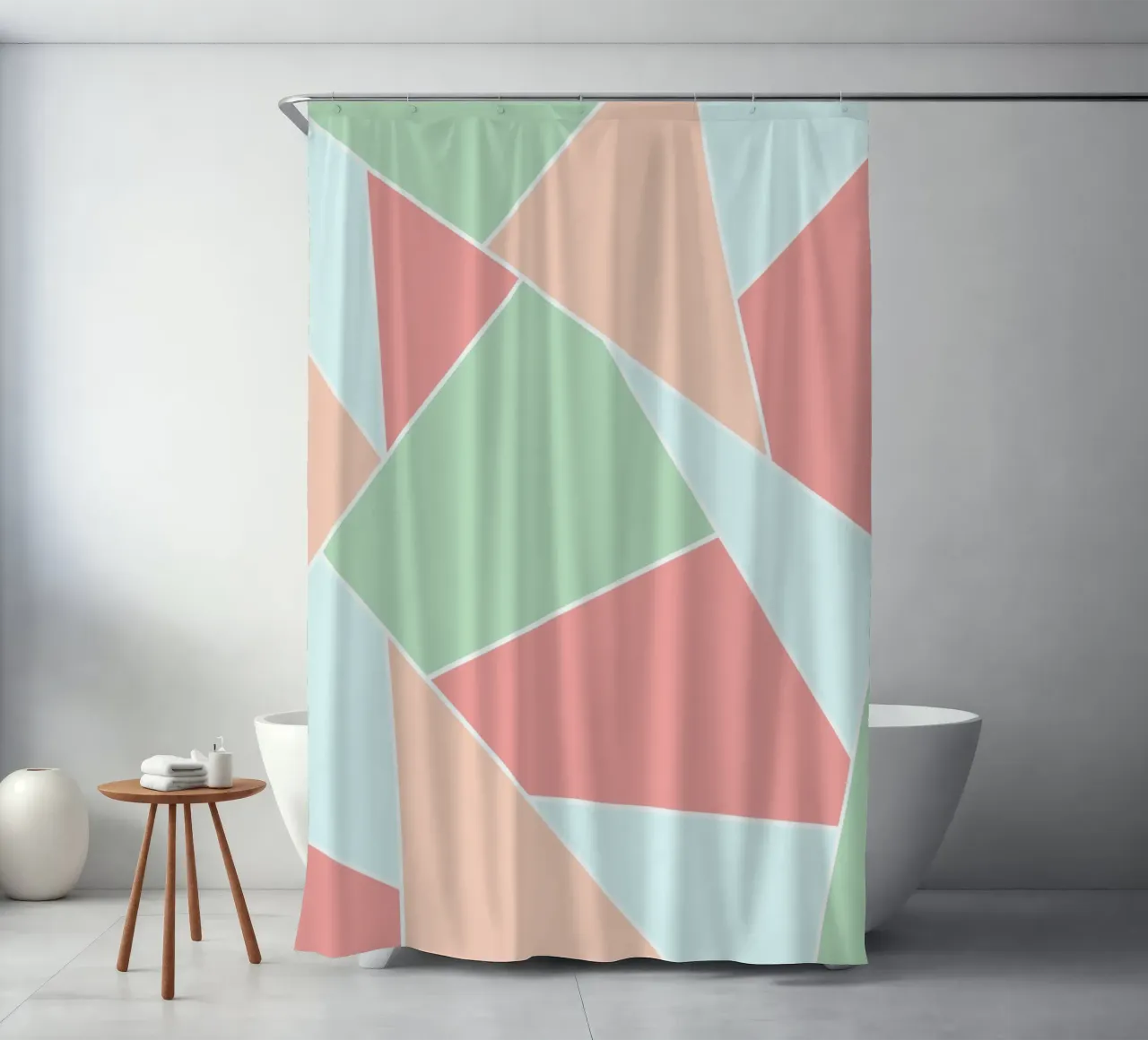 Pastel geometric pattern tenda da doccia da BAINAI