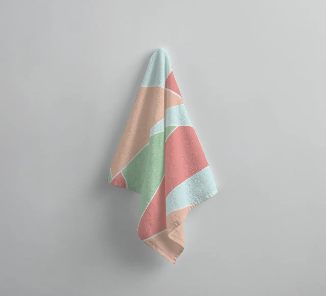 Pastel geometric pattern toalla de baño de BAINAI