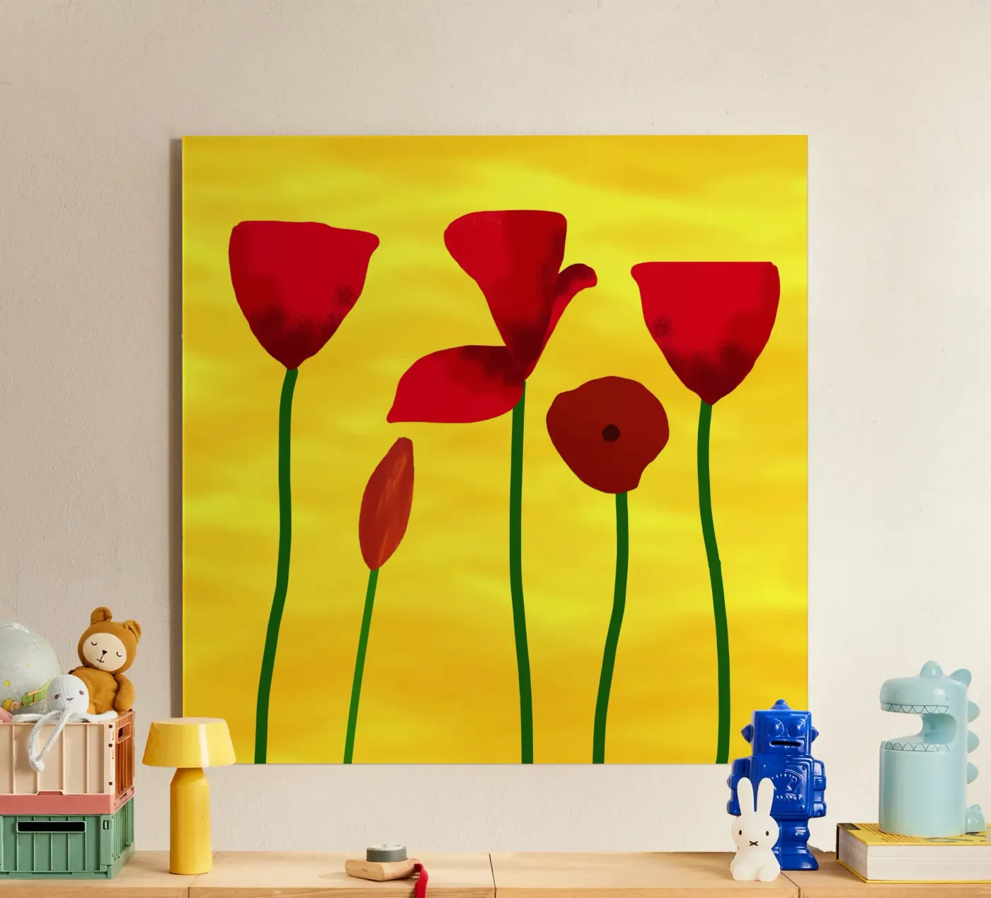 Coquelicots rouges plexiglas de Scratch Productions