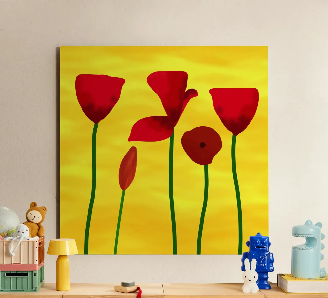 Rote Mohnblumen Forex-Platte von Scratch Productions