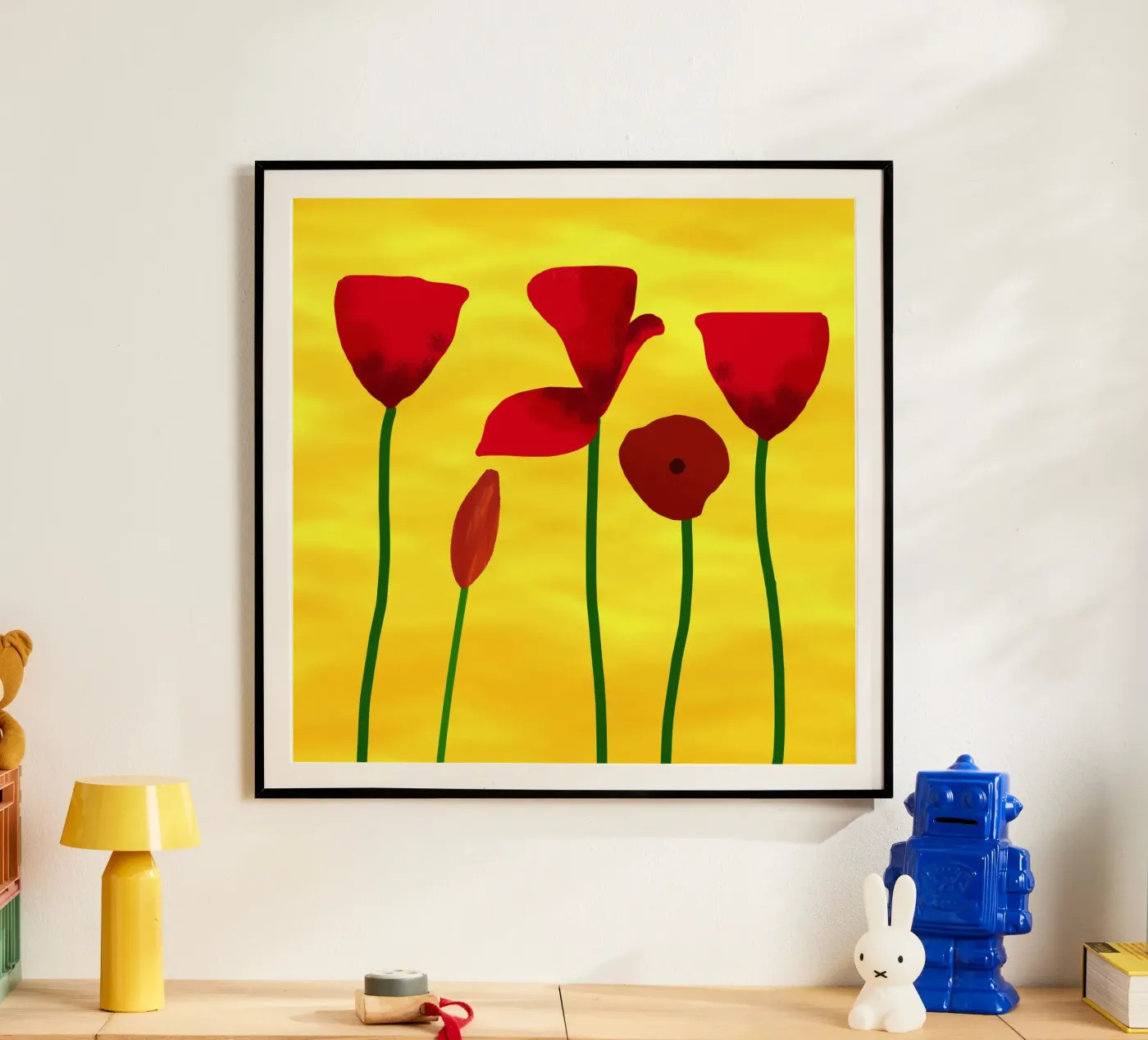 Rote Mohnblumen Poster von Scratch Productions
