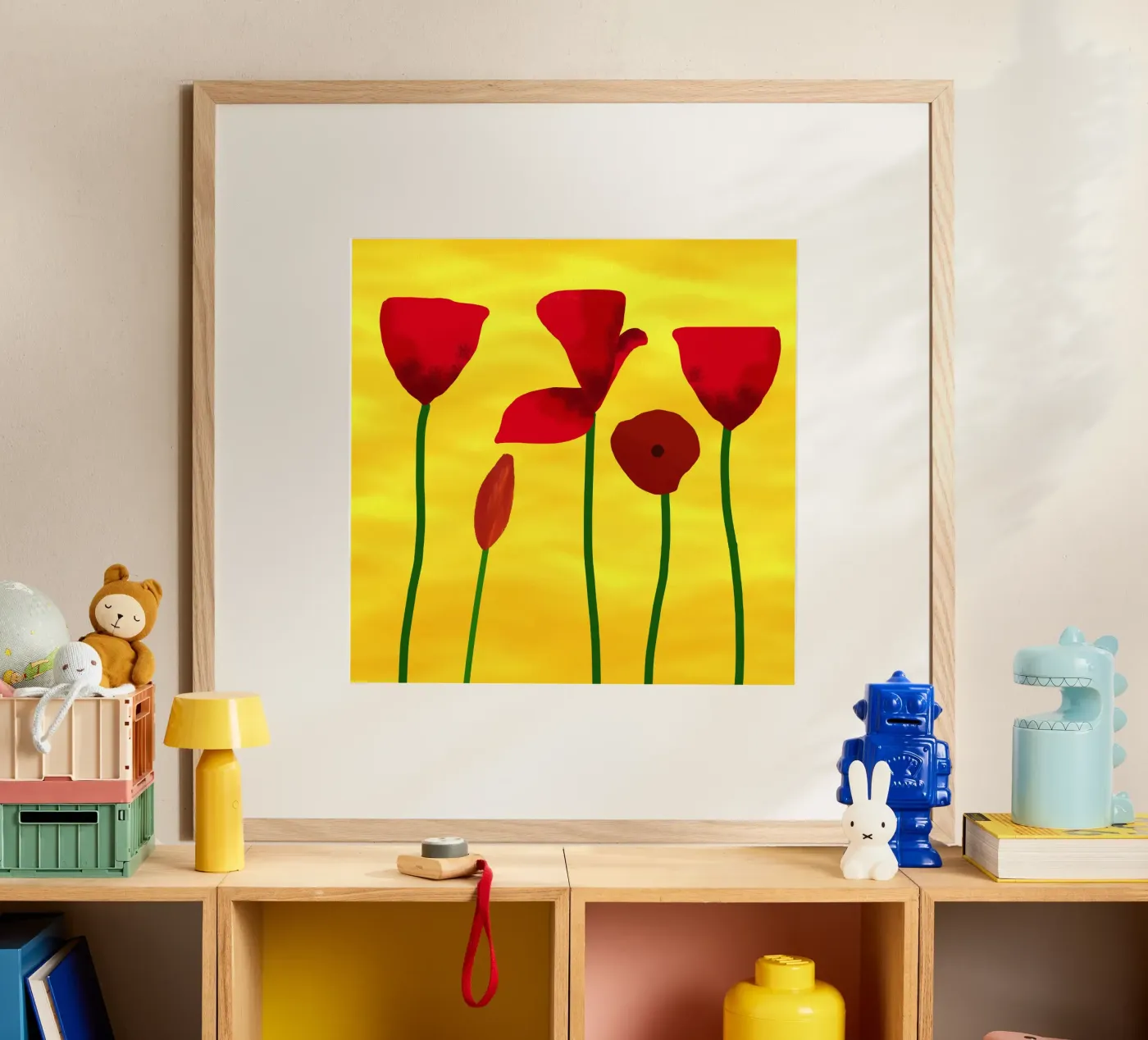Rote Mohnblumen Poster von Scratch Productions