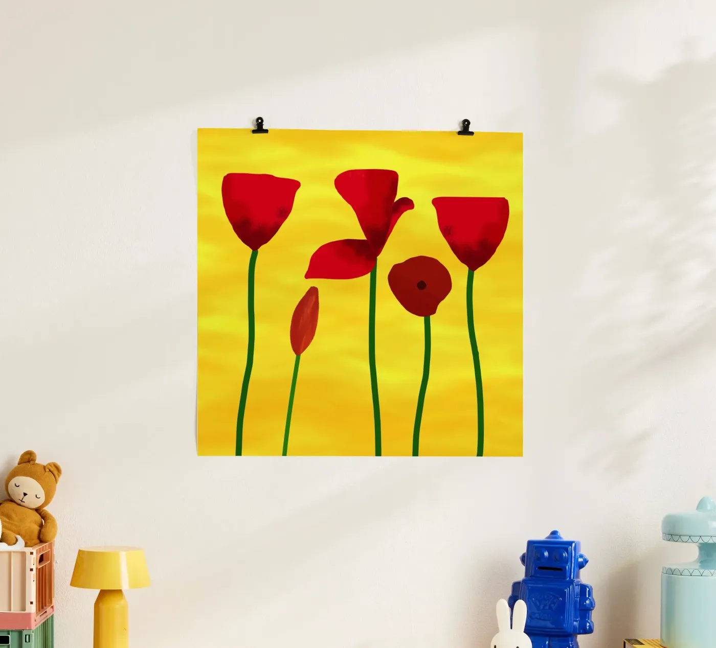 Rote Mohnblumen Poster von Scratch Productions