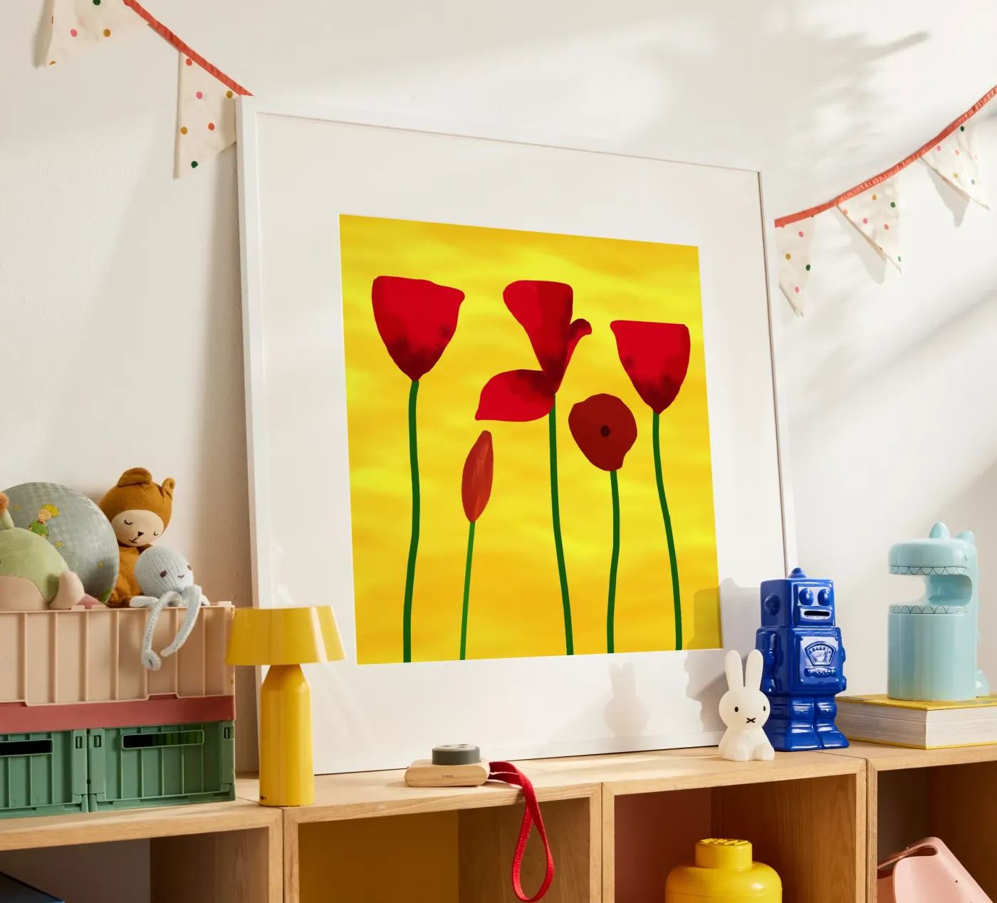 Rote Mohnblumen Poster von Scratch Productions
