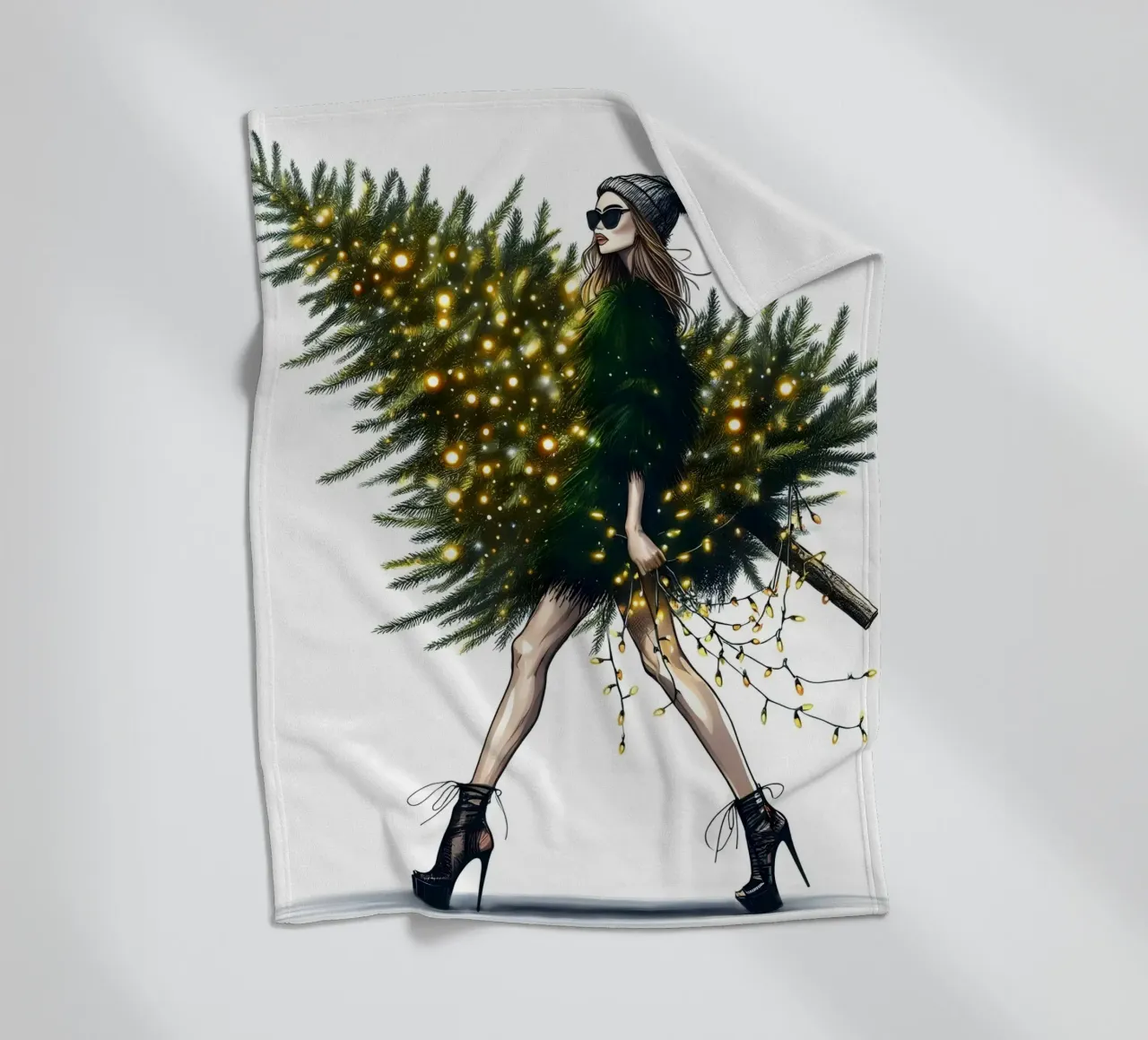SCEGLI IL TUO ALBERO DI NATALE coperta in pile da ARTOMATIC
