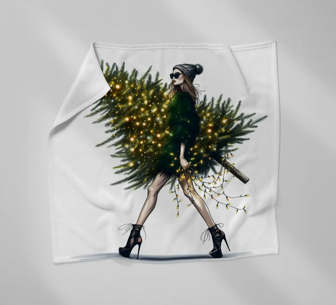 SCEGLI IL TUO ALBERO DI NATALE coperta in pile da ARTOMATIC