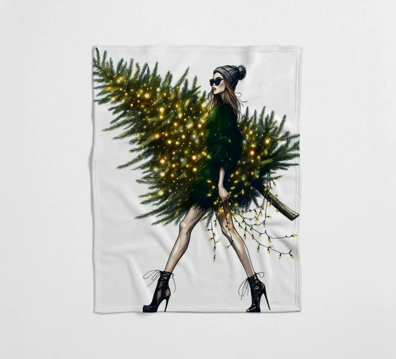 SCEGLI IL TUO ALBERO DI NATALE coperta in pile da ARTOMATIC