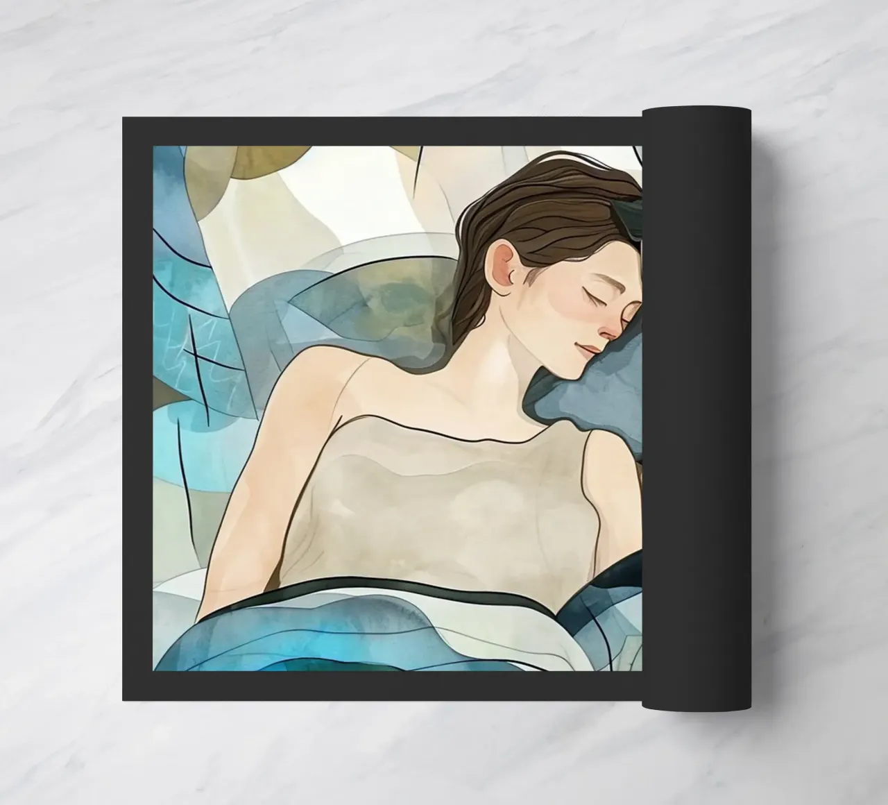 L'amore è nell'aria pittura digitale ad acquerello zerbino da Justyna Jaszke JBJart