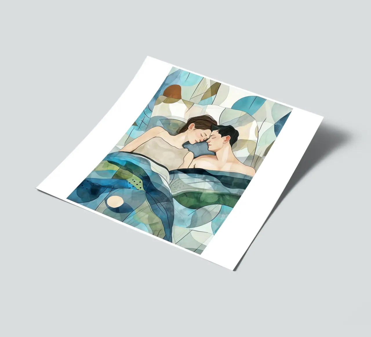 Love is in the air watercolor digital painting sticker sheet by Justyna Jaszke JBJart