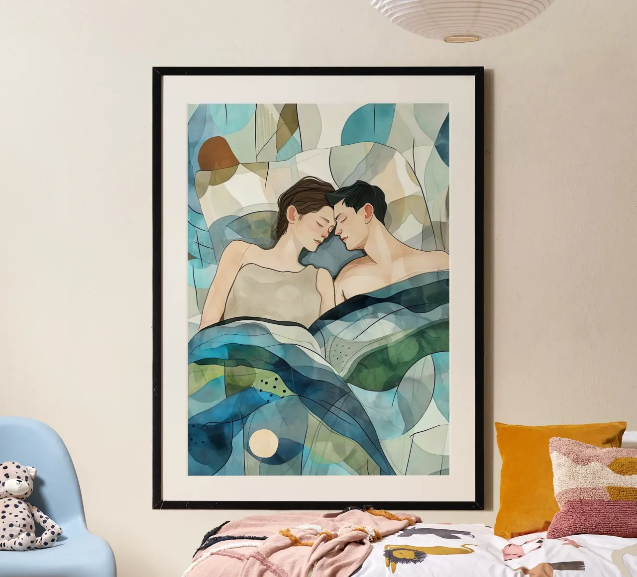 Liebe liegt in der Luft Aquarell digitale Malerei Hahnemühle von Justyna Jaszke JBJart