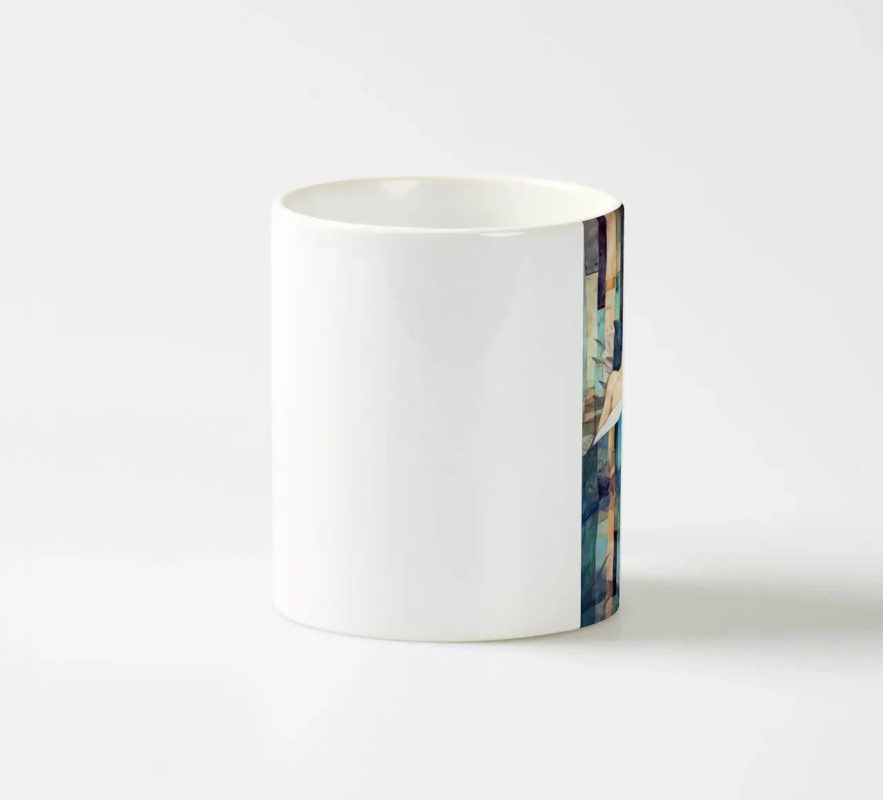 L'amore è nell'aria pittura digitale ad acquerello tazza in ceramica da Justyna Jaszke JBJart