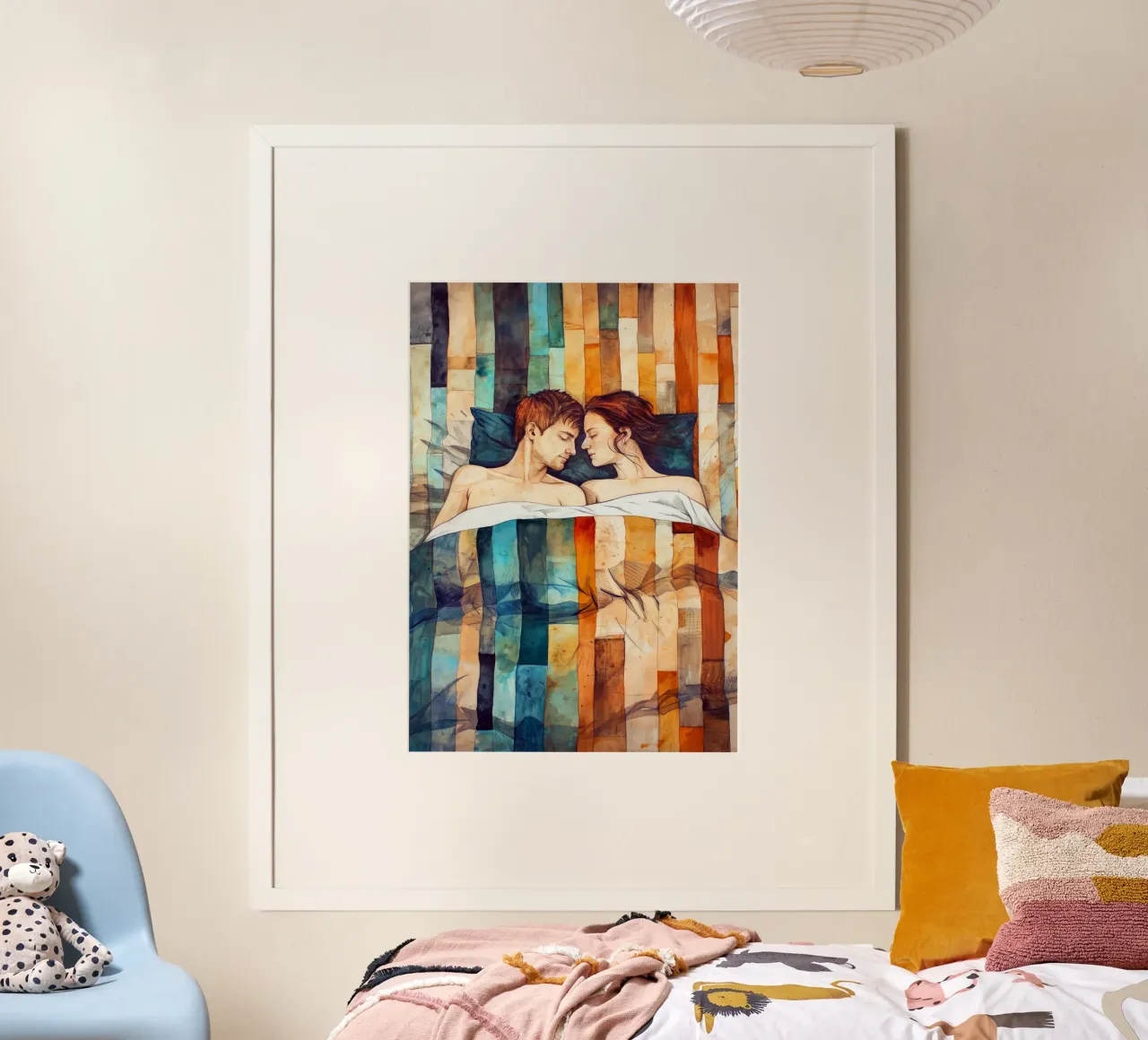 Liebe liegt in der Luft Aquarell digitale Malerei Poster von Justyna Jaszke JBJart