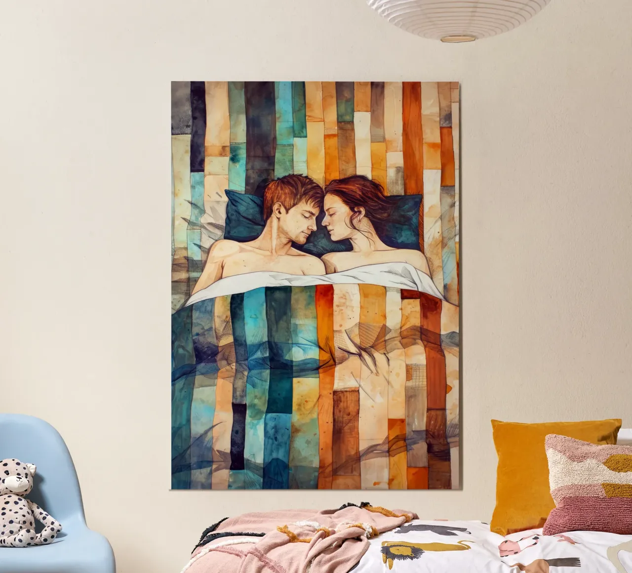 L'amore è nell'aria pittura digitale ad acquerello poster da Justyna Jaszke JBJart