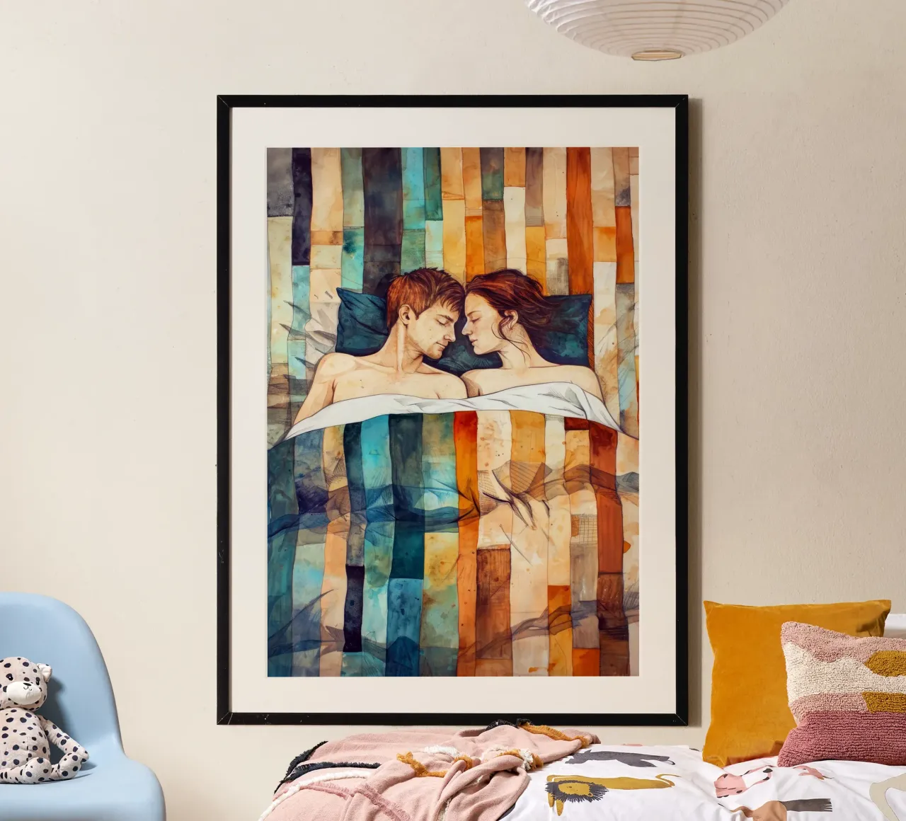 Liebe liegt in der Luft Aquarell digitale Malerei Poster von Justyna Jaszke JBJart