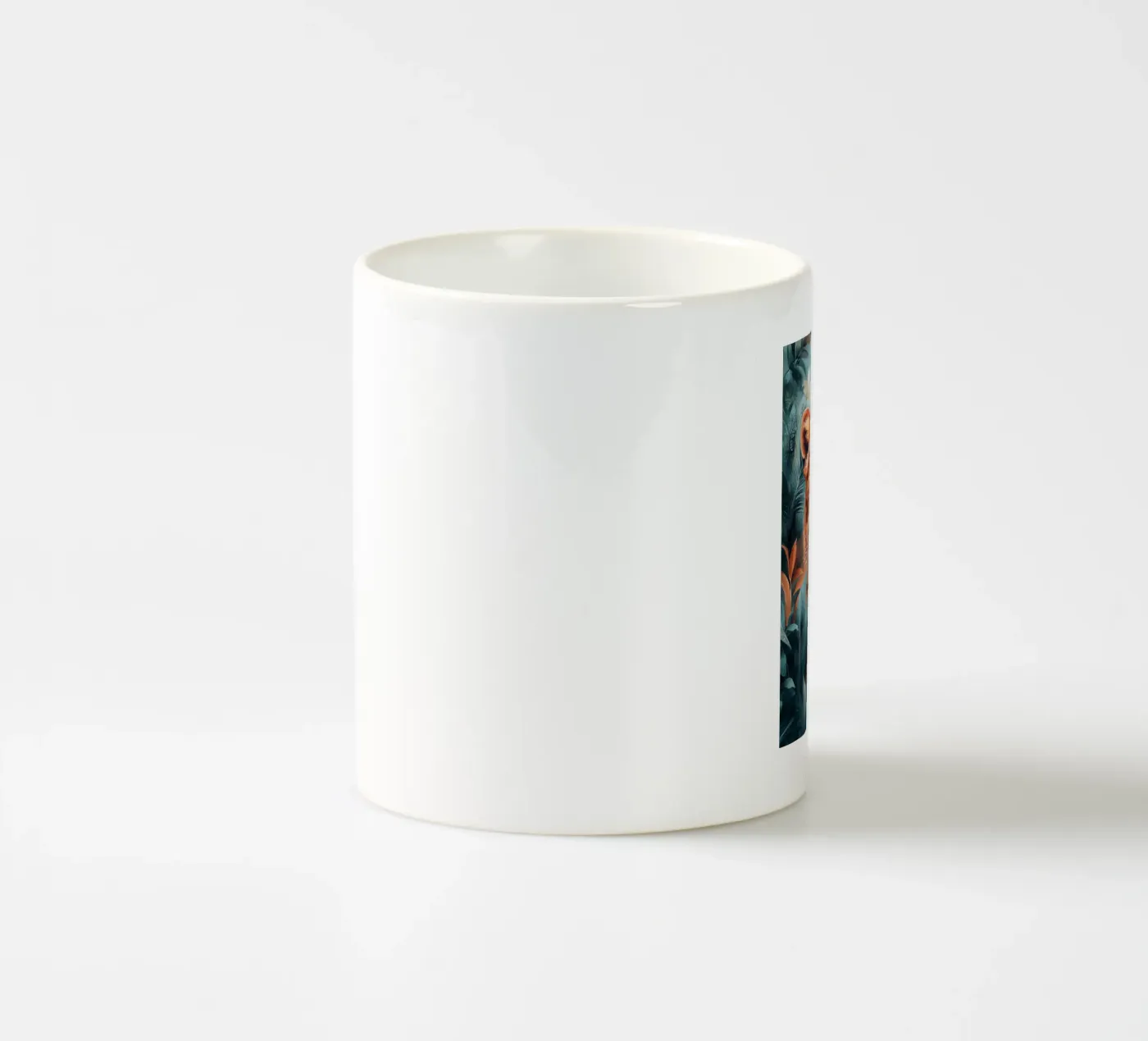 Leopard Leaves ceramic mug by Mateo