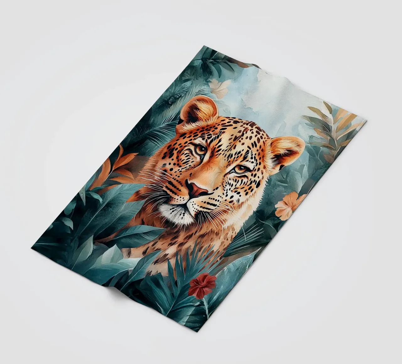 Leopard Leaves coperta in pile da Mateo