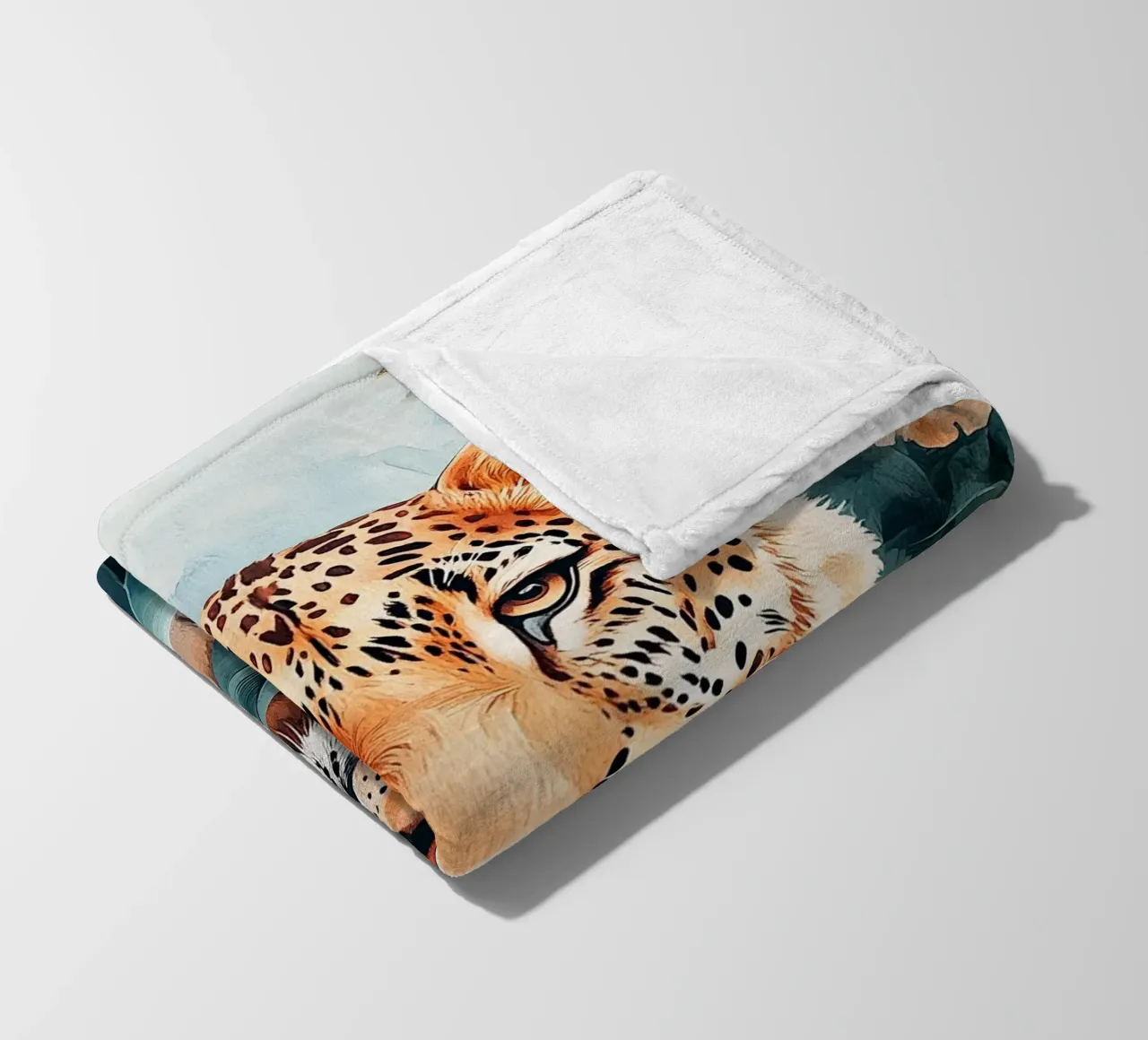 Leopard Leaves coperta in pile da Mateo