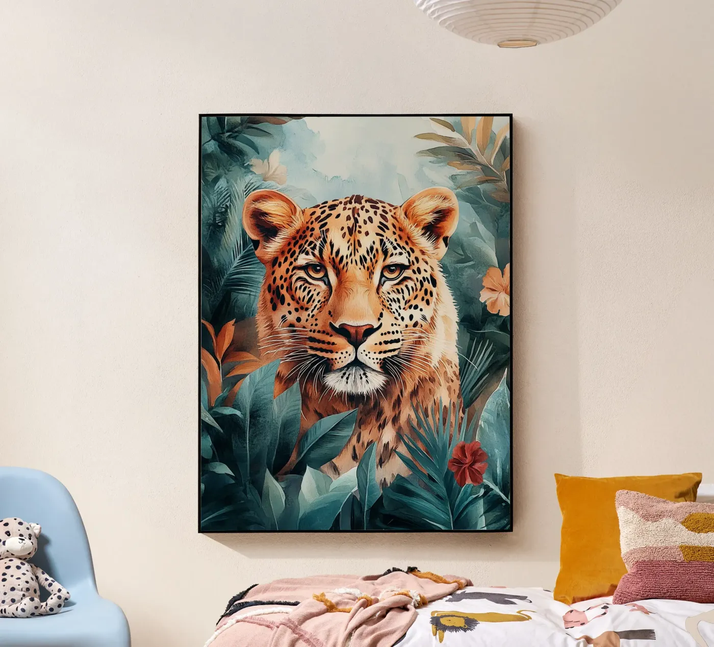 Leopard Leaves acryl van Mateo