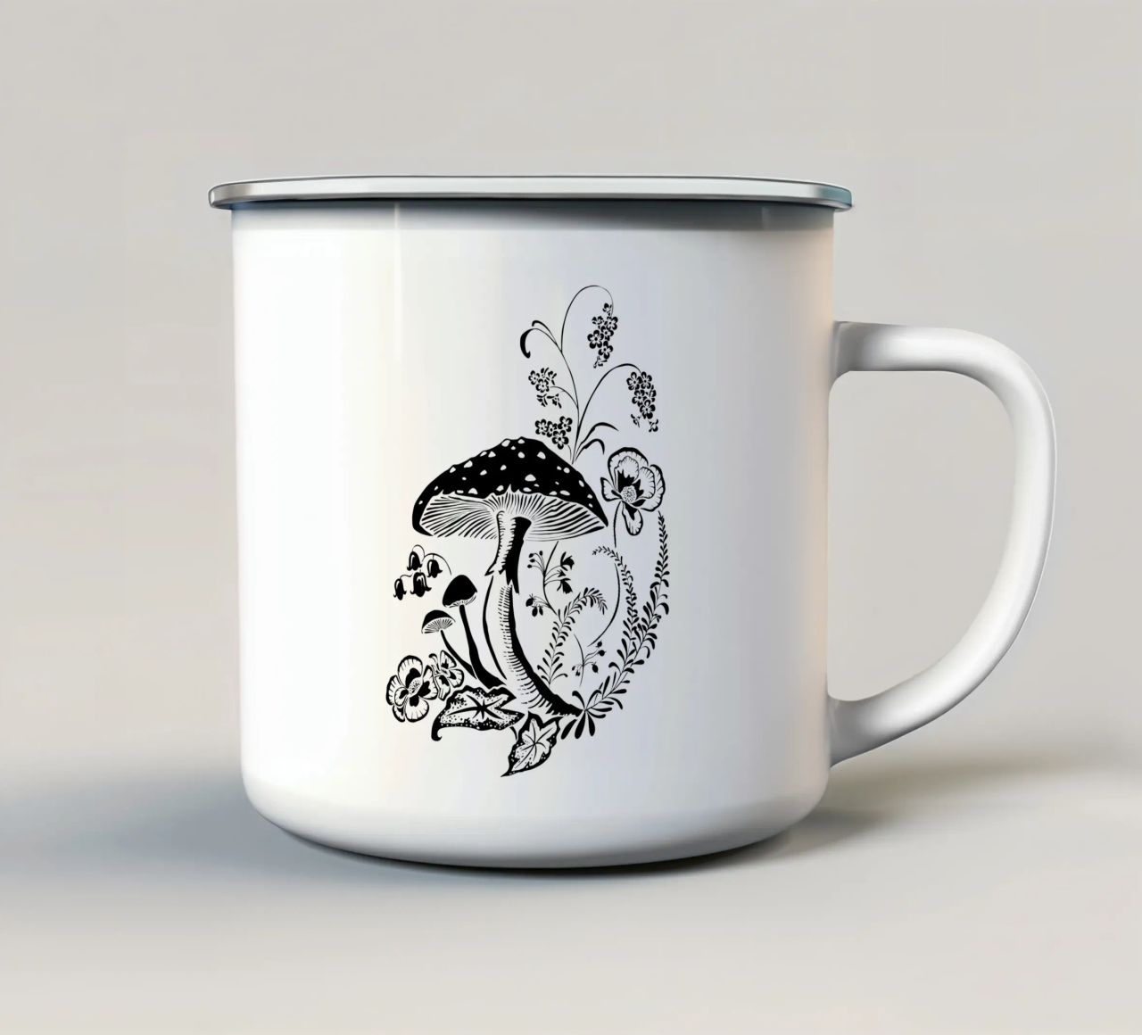 Rospo con fiori tazza in smalto da DYDesign