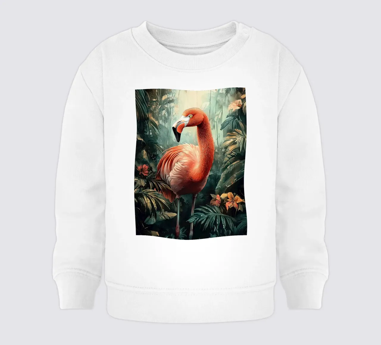 Flamingo Forest Leaves felpa neonato da Mateo