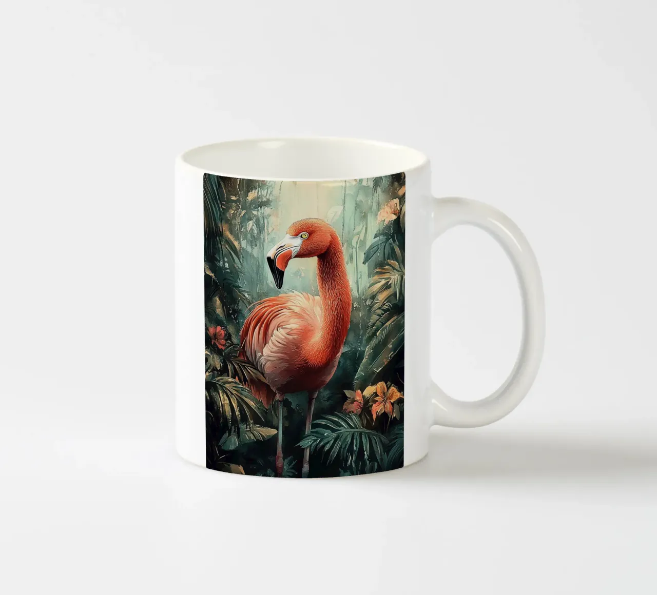 Flamingo Forest Leaves tazza in ceramica da Mateo