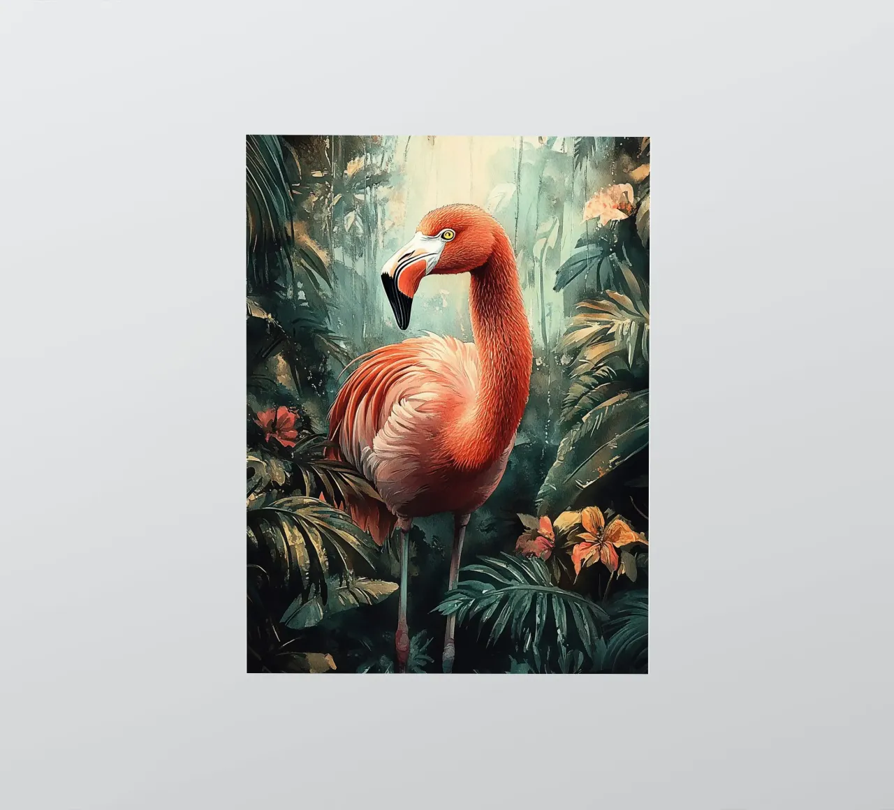 Flamingo Forest Leaves sticker by Mateo