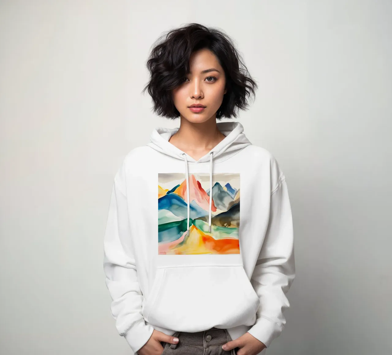 Cime colorate felpa con cappuccio da DaarbyN