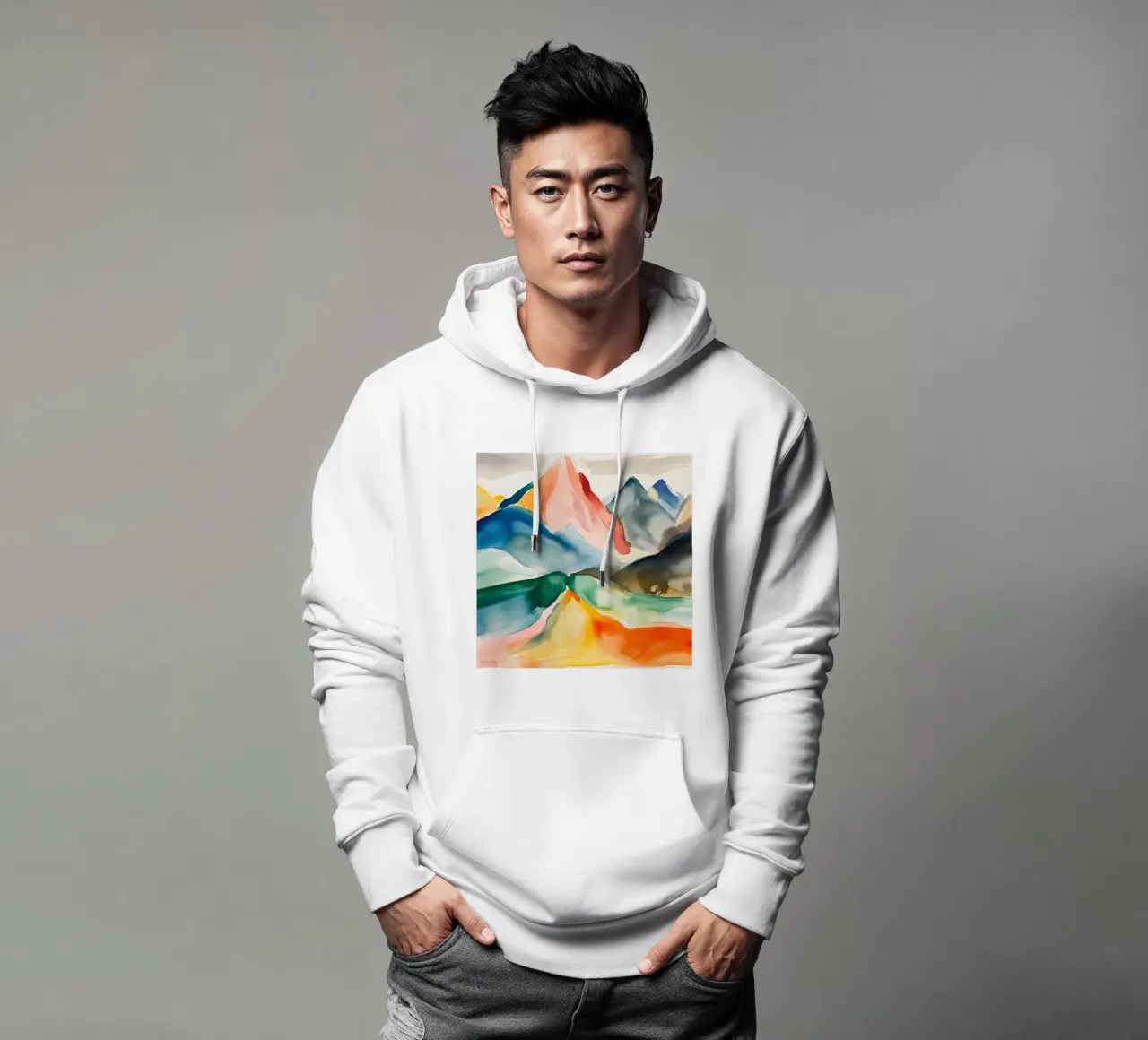 Cime colorate felpa con cappuccio da DaarbyN