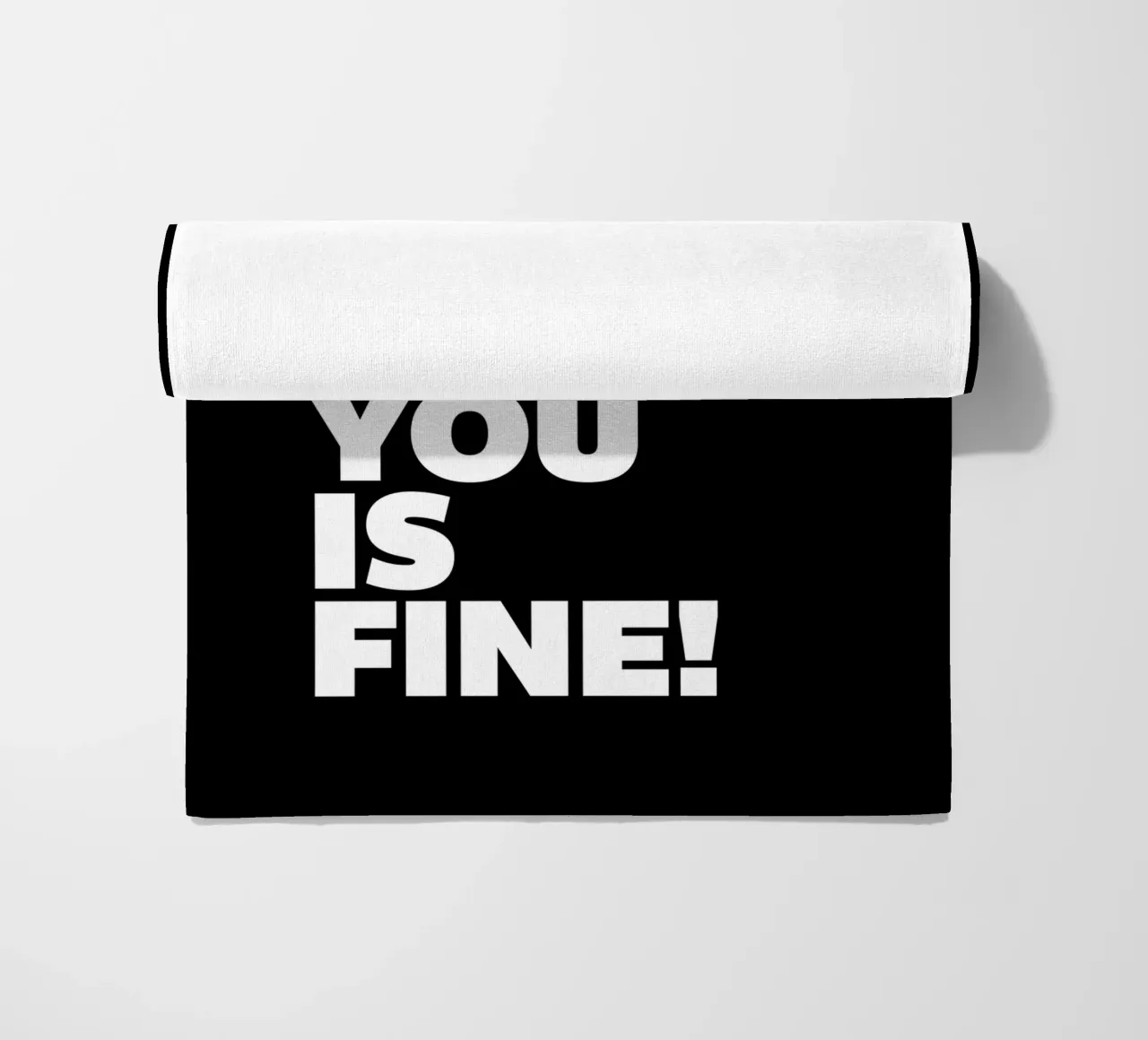Shit Bitch You Is Fine Typography Design telo mare da THE MOTIVATED TYPE