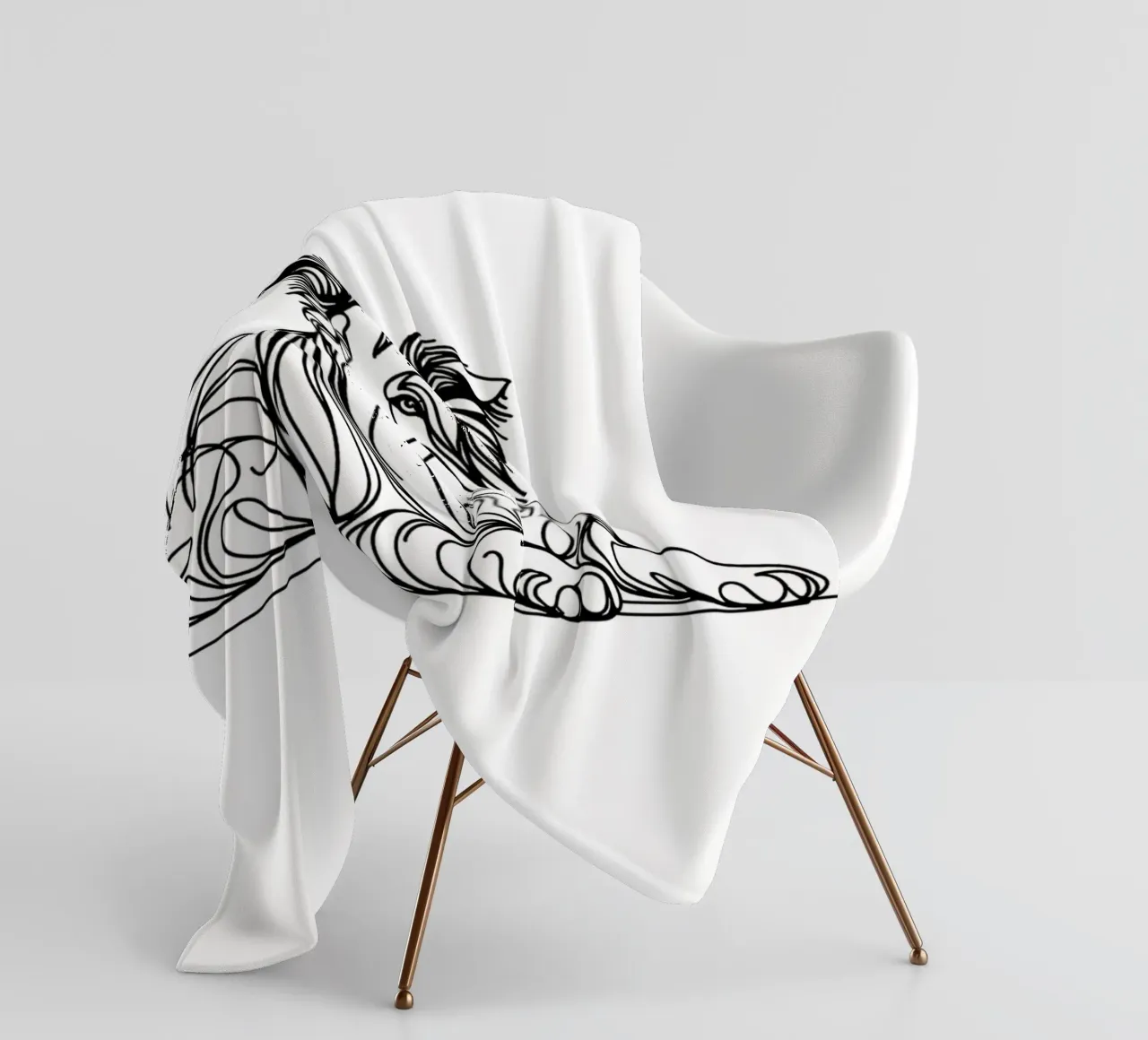 Disegno artistico del cane Border Collie coperta in pile da WijdevenDesign
