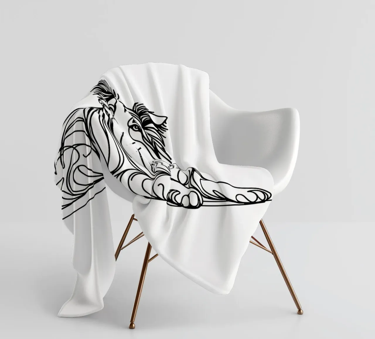 Disegno artistico del cane Border Collie coperta in pile da WijdevenDesign