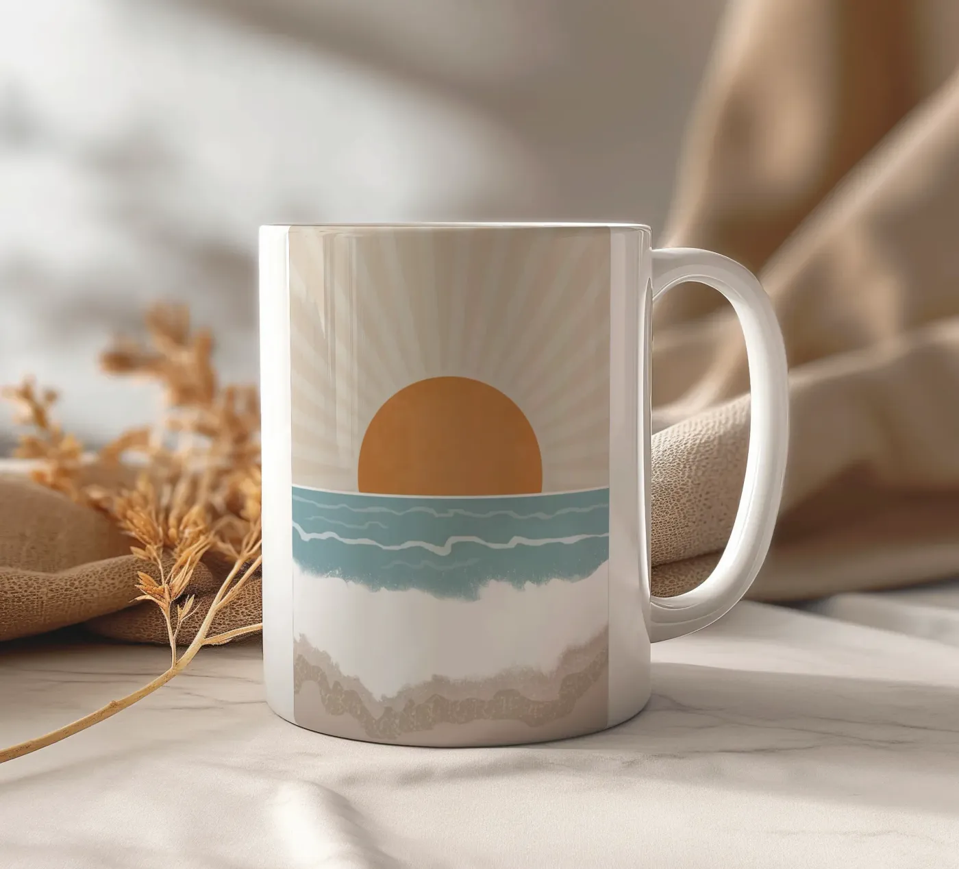 Coast ceramic mug by Urban Art Draw