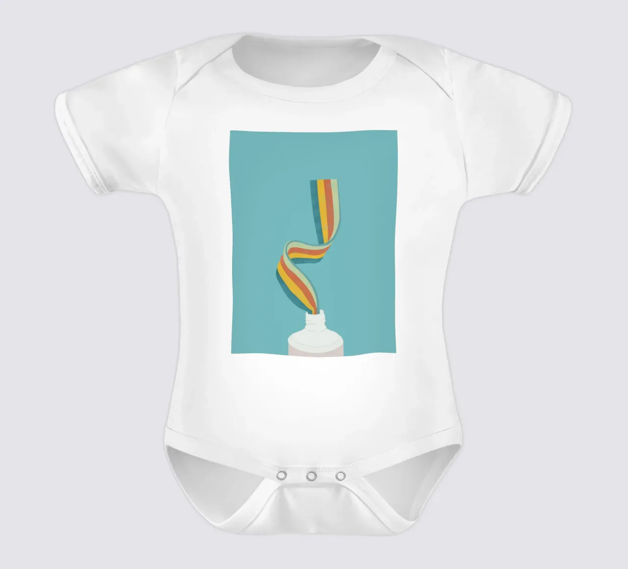 Arcobaleno body neonato maniche corte da Urban Art Draw