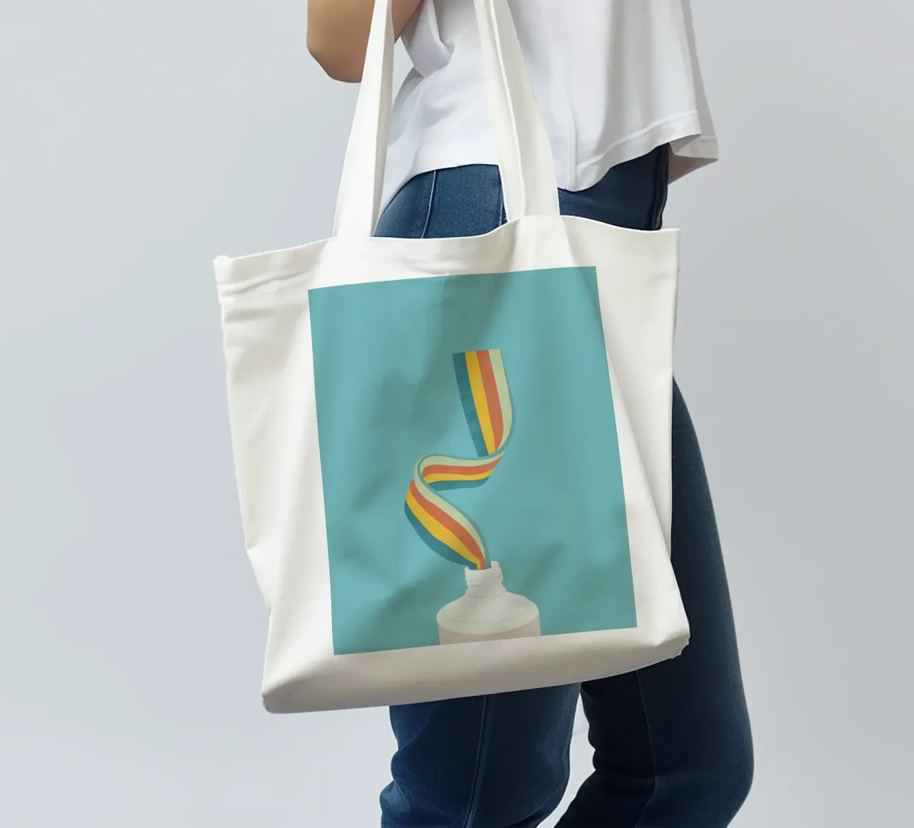 Arcobaleno borsa in juta da Urban Art Draw