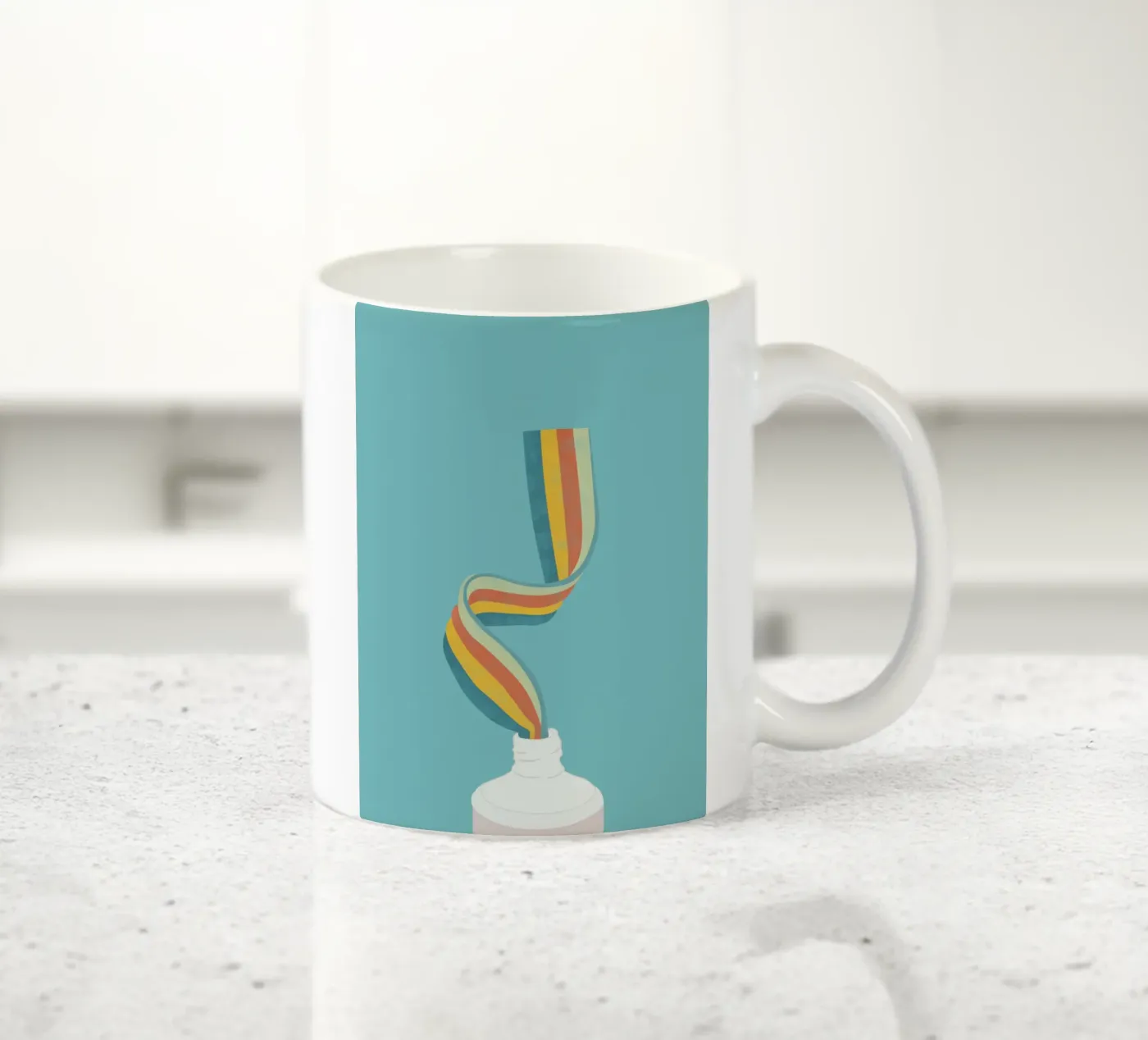 Rainbow ceramic mug by Urban Art Draw