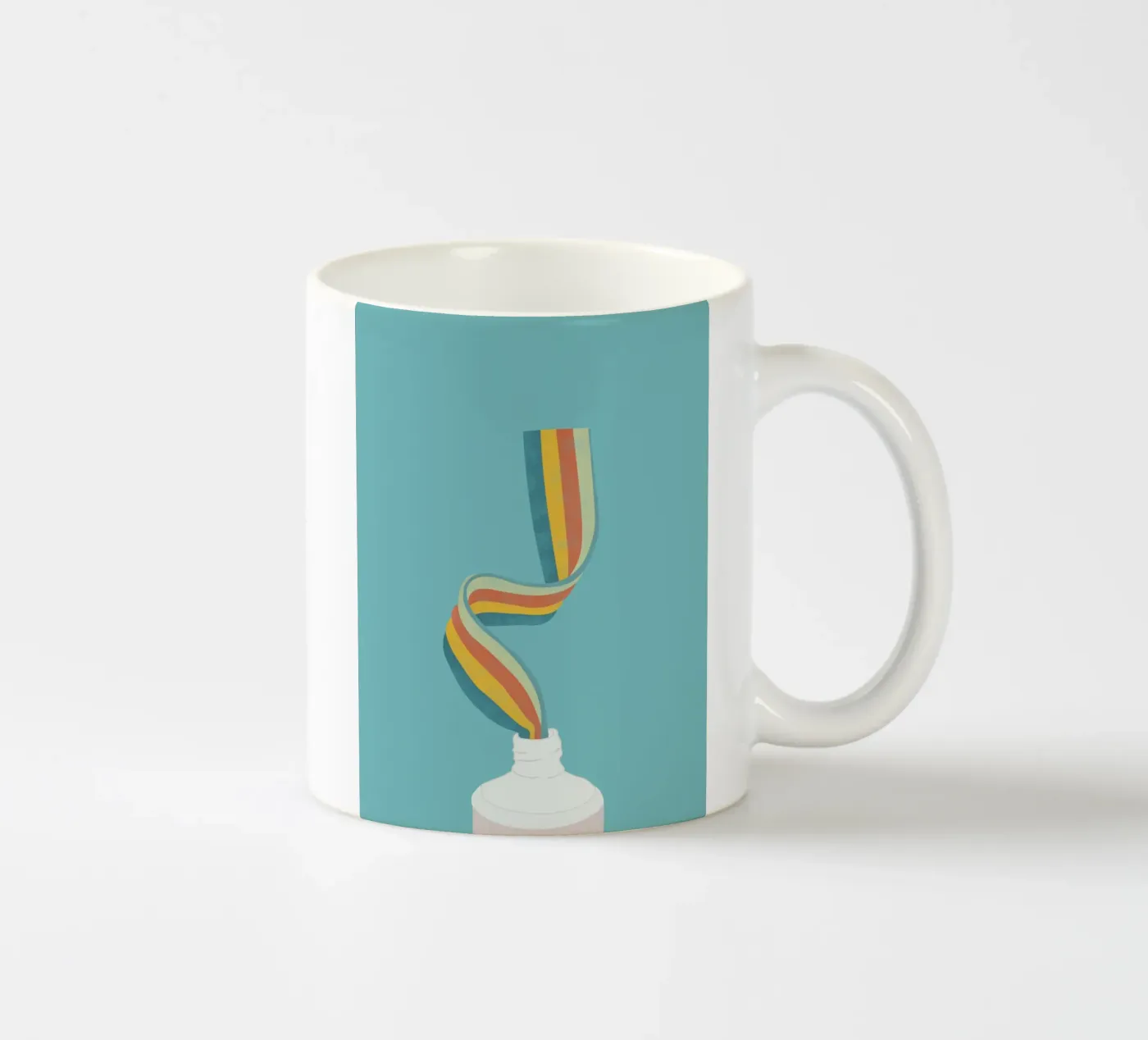 Rainbow ceramic mug by Urban Art Draw