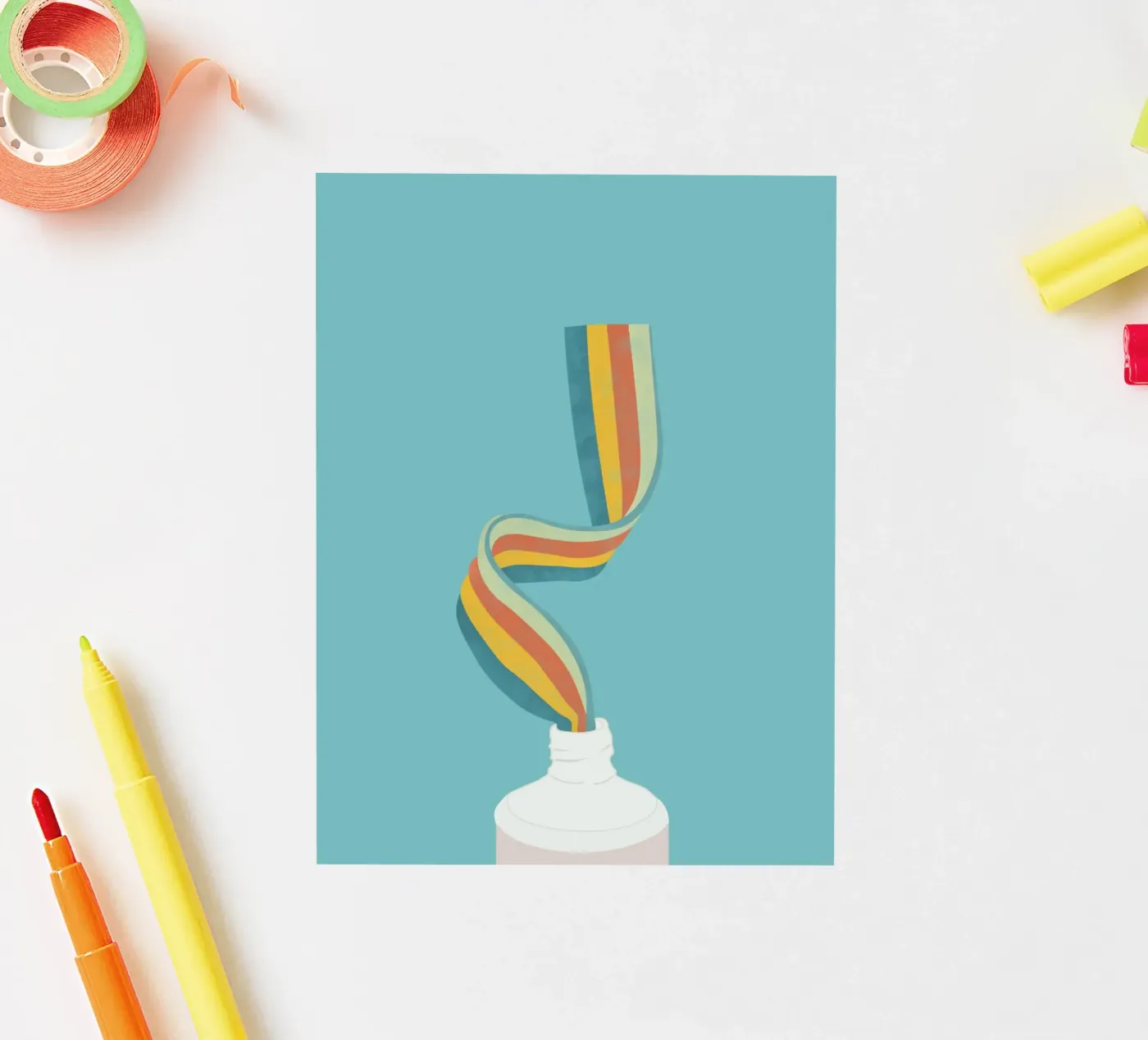 Rainbow sticker van Urban Art Draw