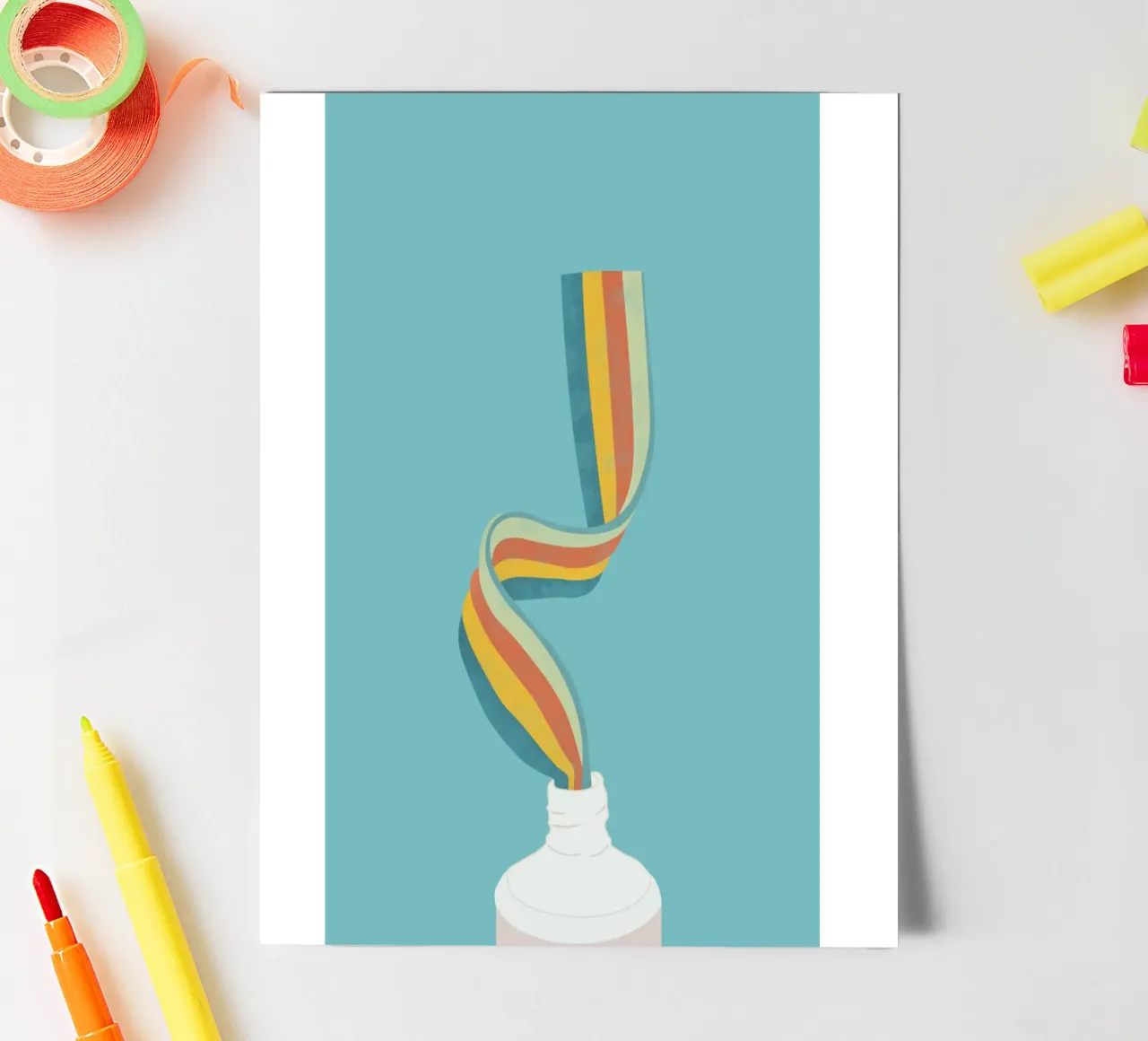 Rainbow sticker sheet by Urban Art Draw